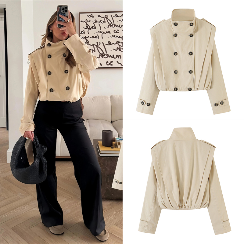 Street Fashion Trends 2026 - Guobioziy Women's Pleated Short Jacket 2026