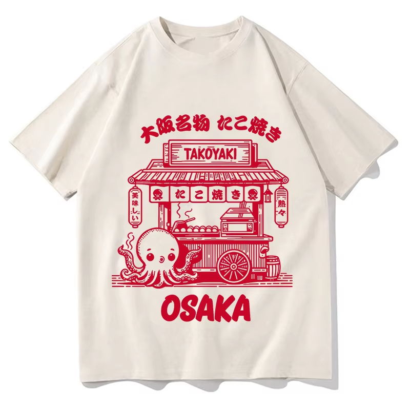 Street Fashion Osaka - Unisex Takoyaki Osaka Graphic T‑Shirt Men