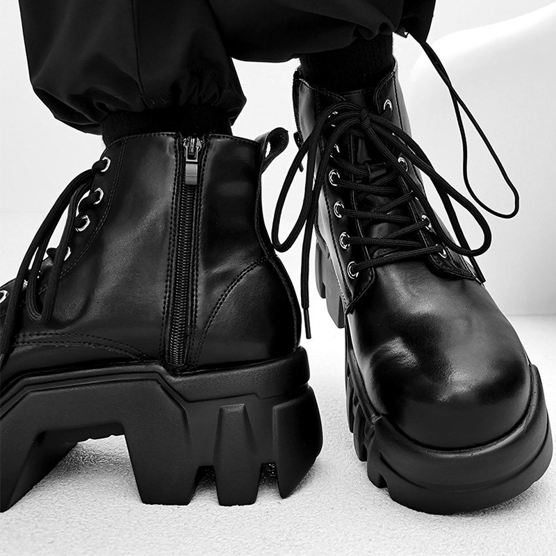 Street Fashion Designers - luxury fashion men boots natural leather