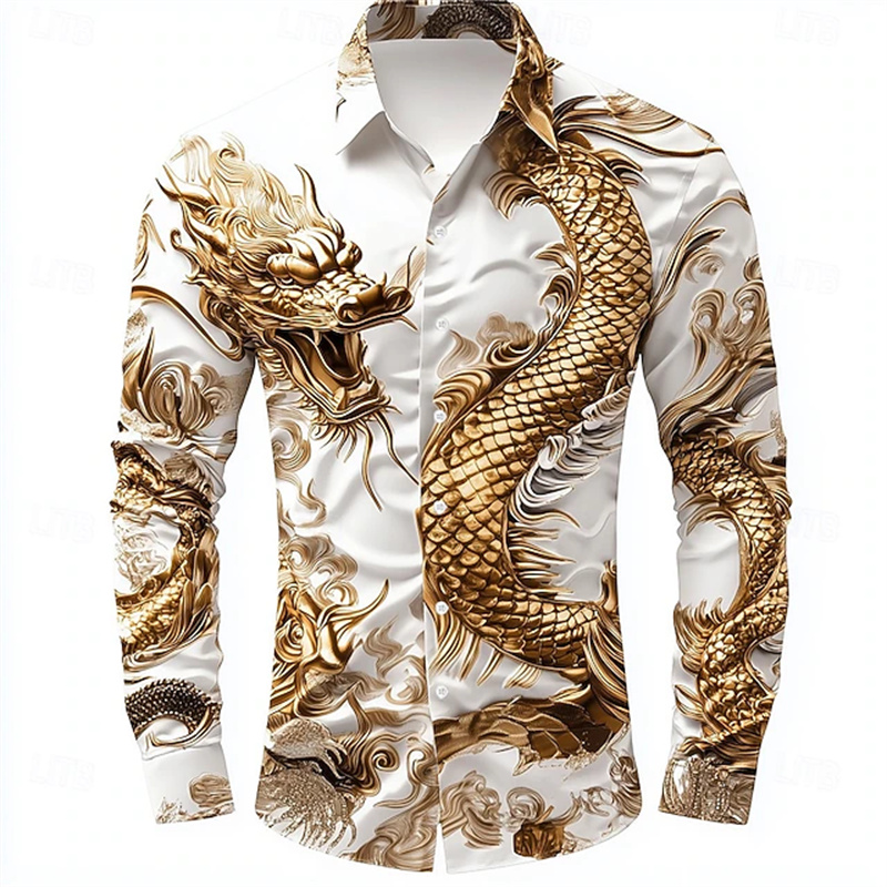Men's Shirt Long Sleeve Shirt  - огляд і ціна Street Fashion In Chinese