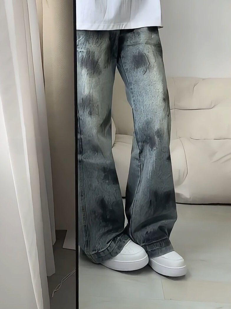 Blue Tie-Dye Men's Jeans High  - огляд і ціна Street Fashion Vibes