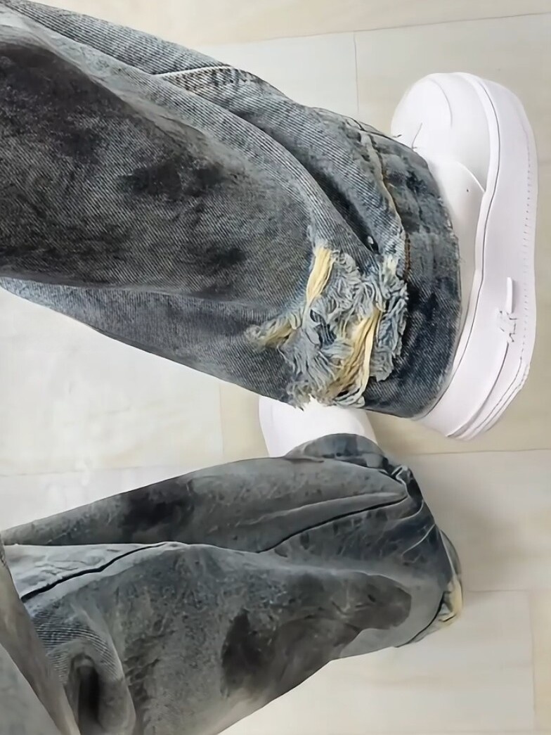 Blue Tie-Dye Men's Jeans High  - огляд і ціна Street Fashion Vibes
