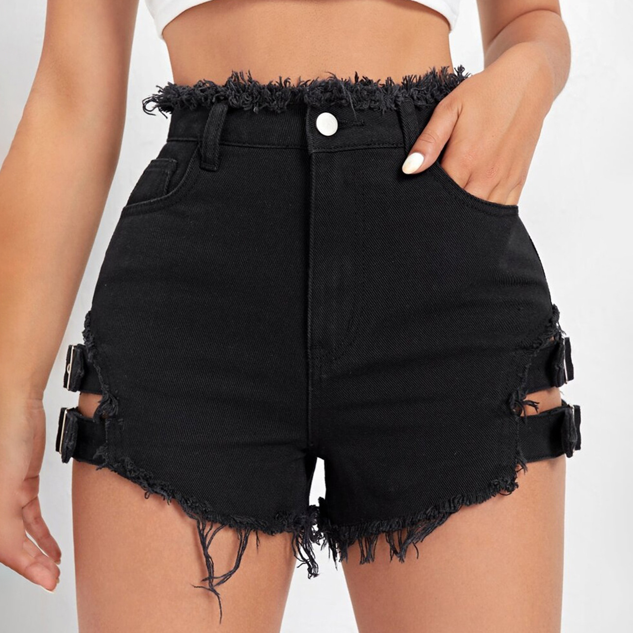 Women High Waist Denim Shorts  - огляд і ціна Street Fashion Hot