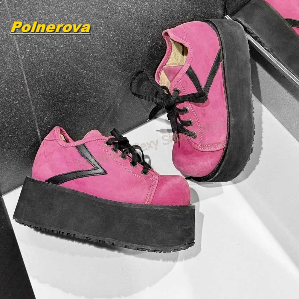 Hot Pink Rainbow Laces Platfor - огляд і ціна Street Fashion Hot
