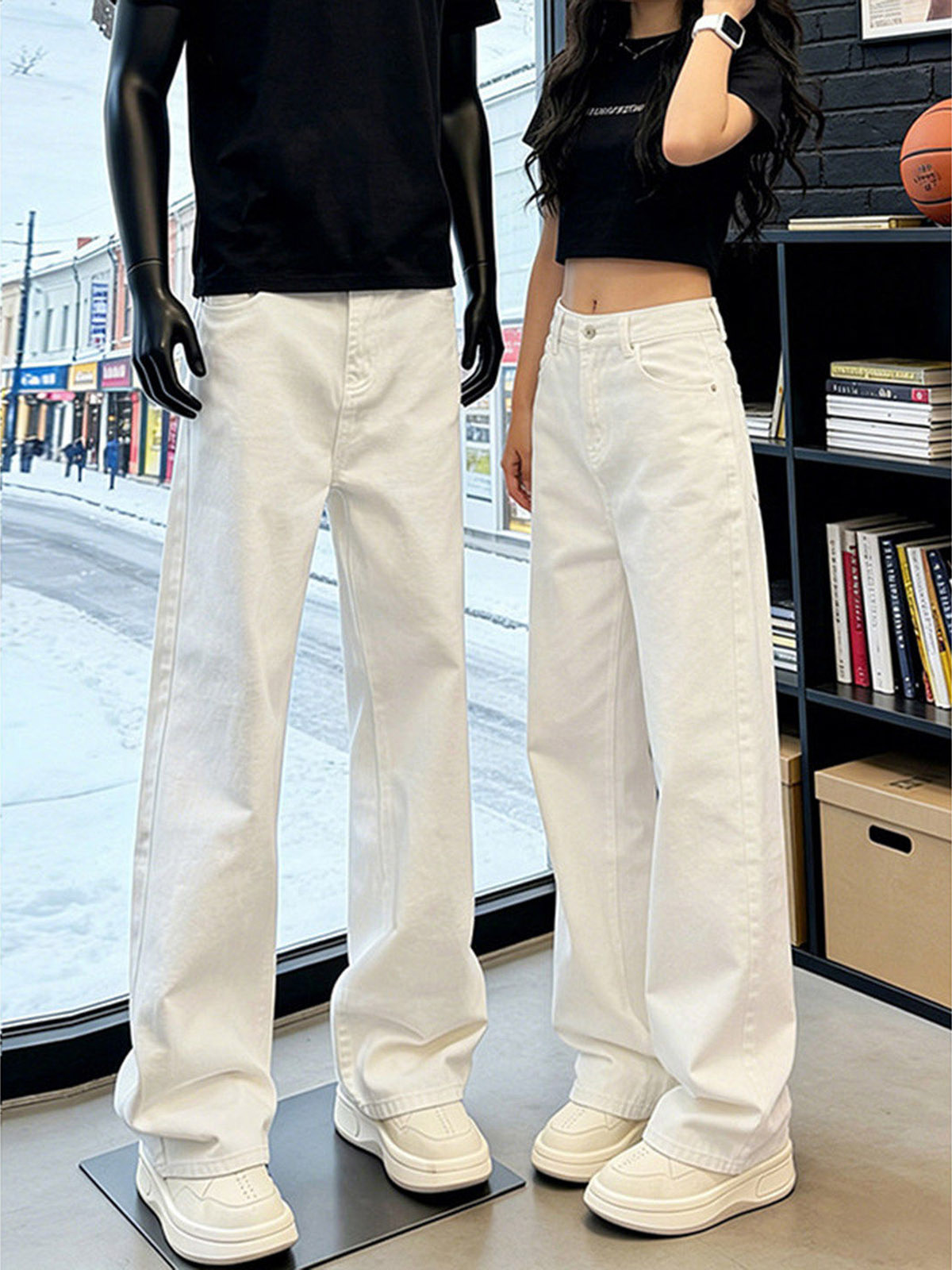 White Vibe Wide Leg Jeans Men  - огляд і ціна Street Fashion Vibes