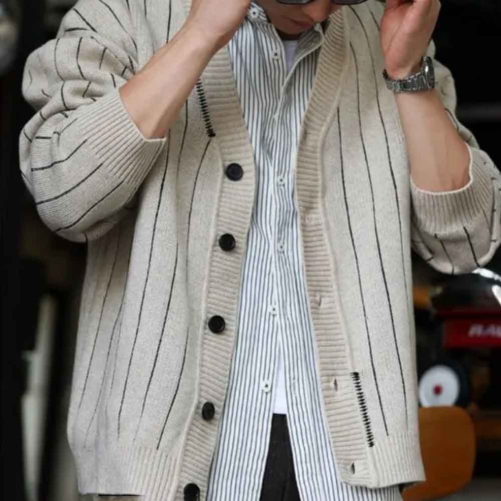 2025 Winter New Men's Striped  - огляд і ціна Street Fashion Trend 2025