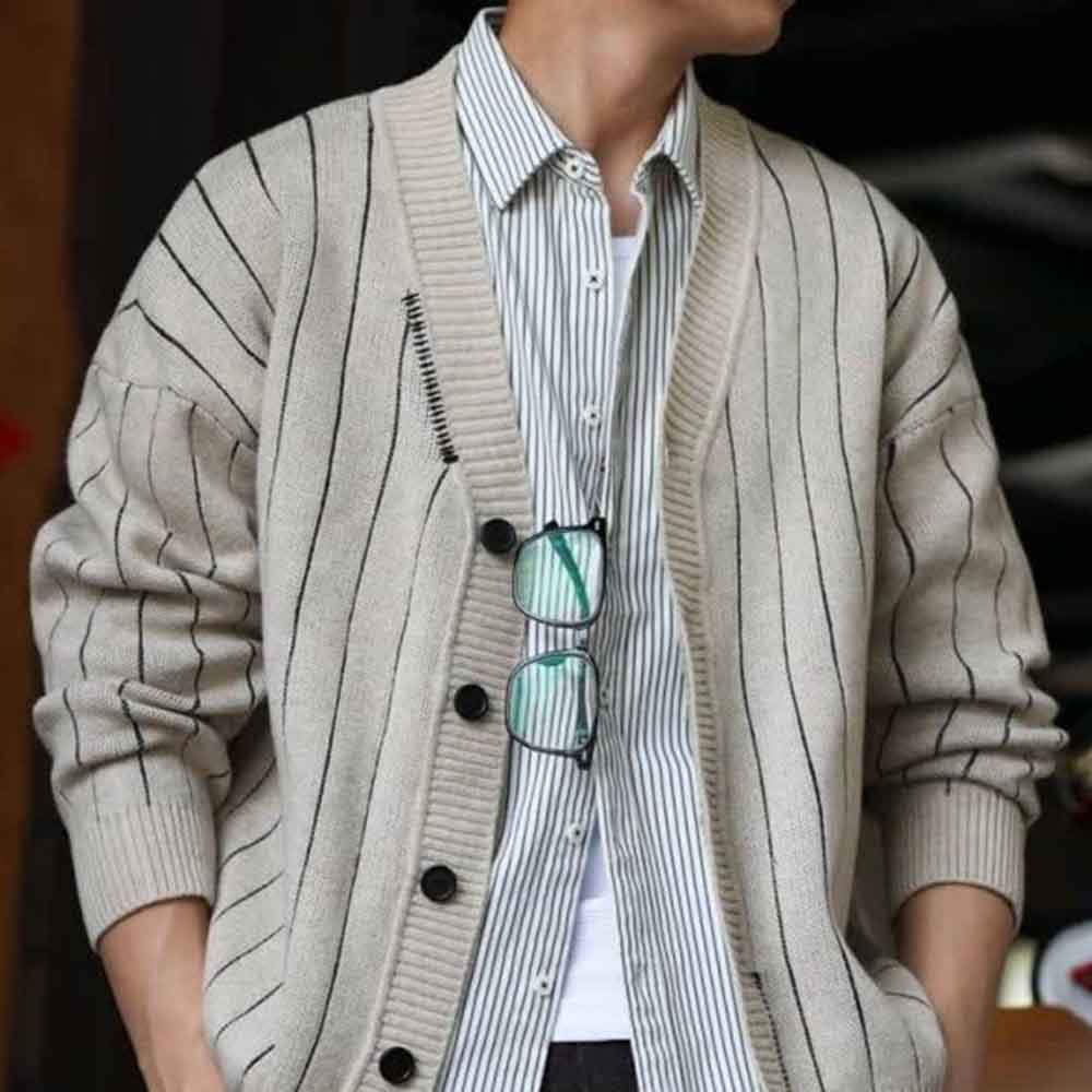 2025 Winter New Men's Striped  - огляд і ціна Street Fashion Trend 2025
