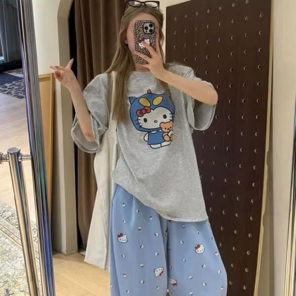 Short Sleeved Hello Kitty Prin - огляд і ціна Street Fashion Designers