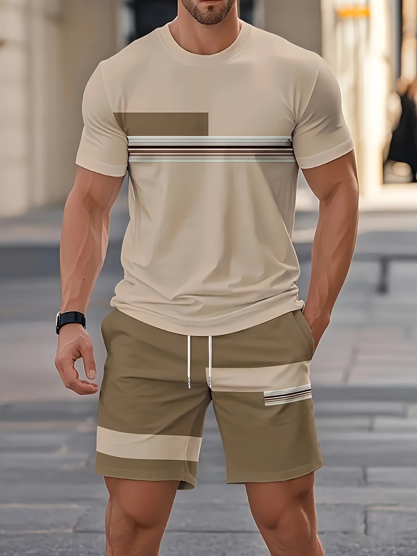 Summer Men's Sets Casual O-nec - огляд і ціна Street Fashion Outfit