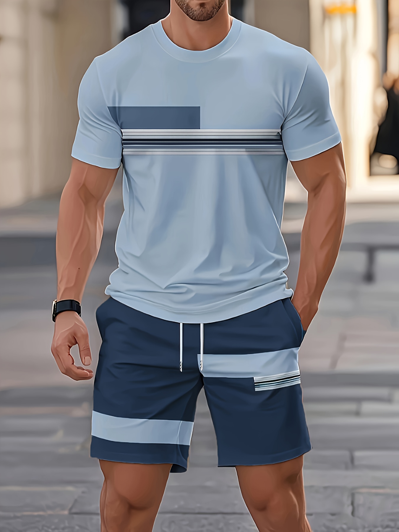 Summer Men's Sets Casual O-nec - огляд і ціна Street Fashion Outfit
