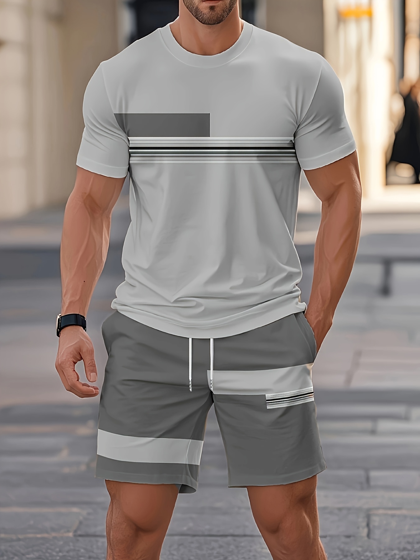 Summer Men's Sets Casual O-nec - огляд і ціна Street Fashion Outfit