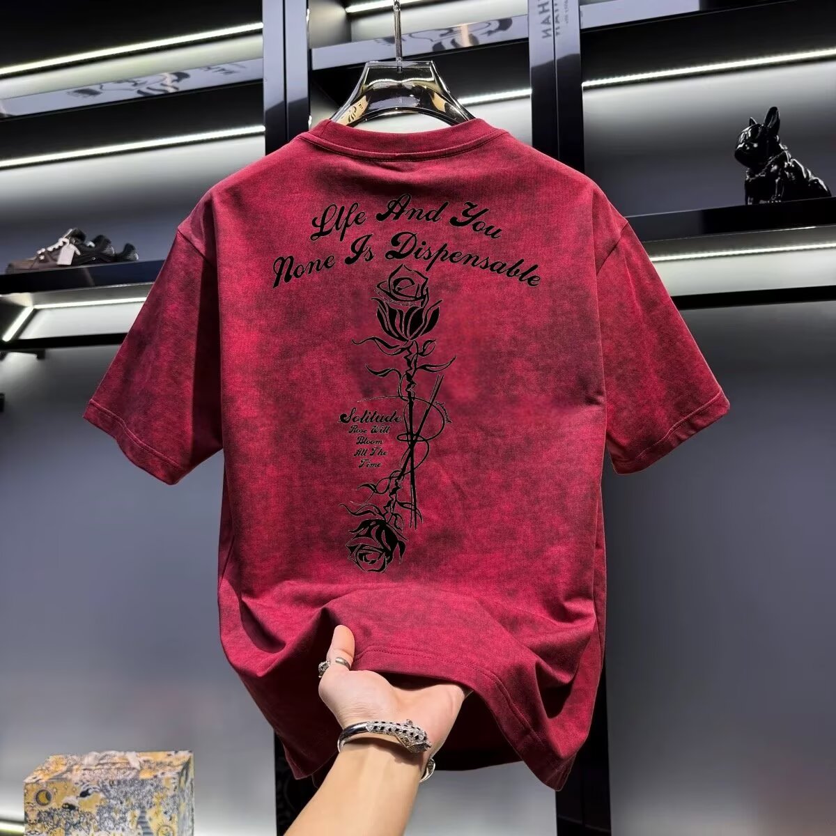 Summer men's khaki T-shirt Hig - огляд і ціна Street Fashion In Chinese