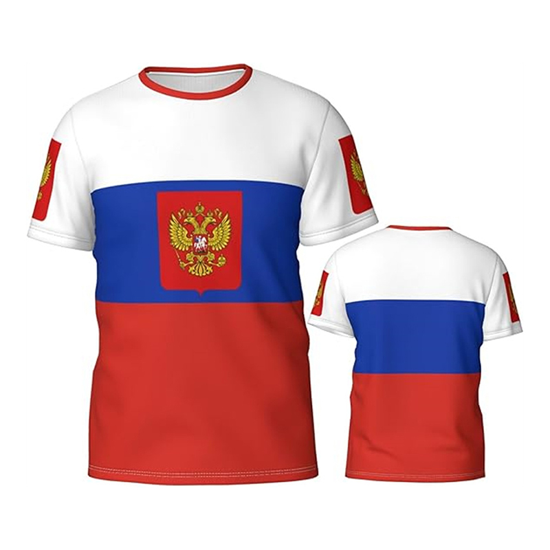 Russian Flag 3D Print T-shirt  - огляд і ціна Street Fashion Russia